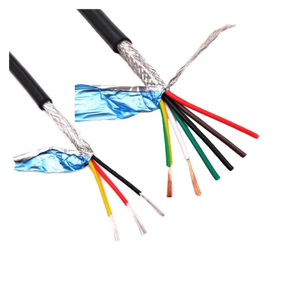 Communication Equipment Shielded Cable 5Meters RVVP 26 24 22 20 18AWG 2/3/4/5/6/7/8Cores Control Signal Copper Wire Black PVC Insulated Audio Cable Wire and Cable(6cores 5Meters,18 AWG 0.75mm2)