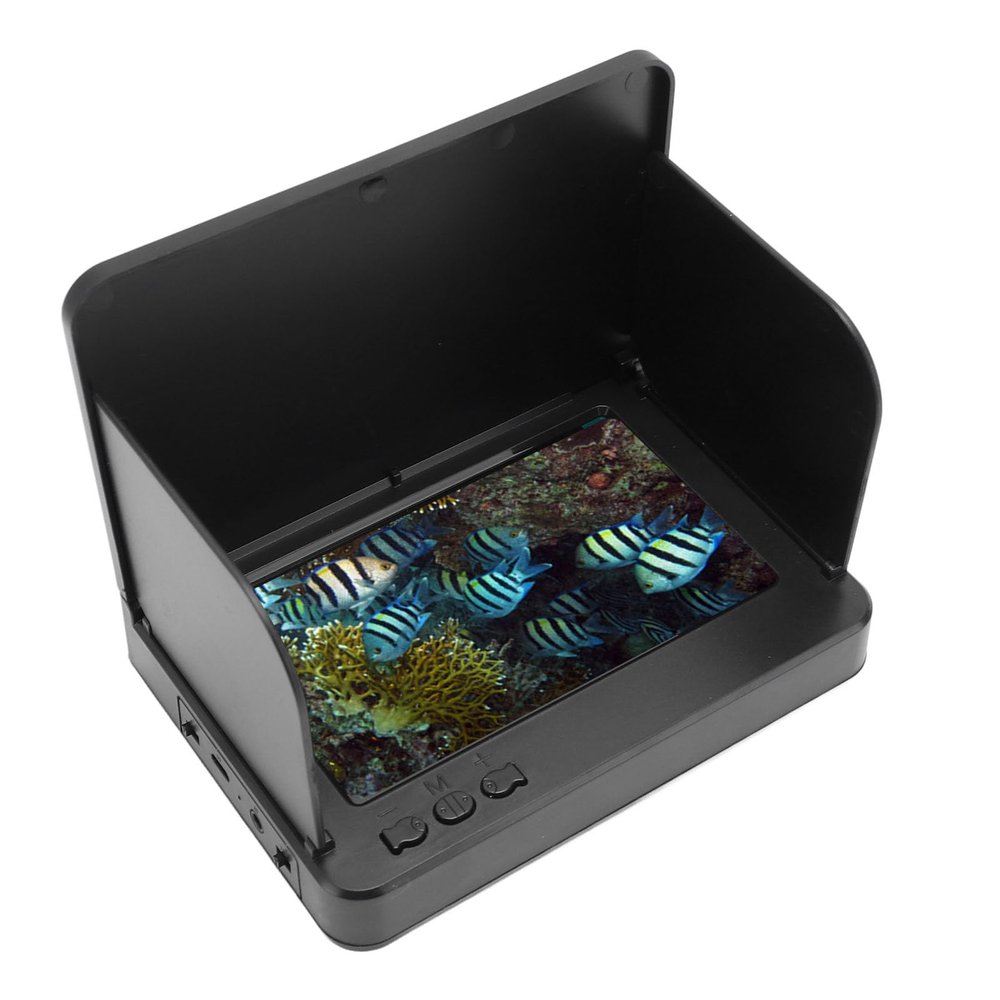 5in HD Large Screen Display Screen for Fish Finder Camera, with 1500 nits Brightness, 3 Sided sunvisors, Adjustable Backlight and Color