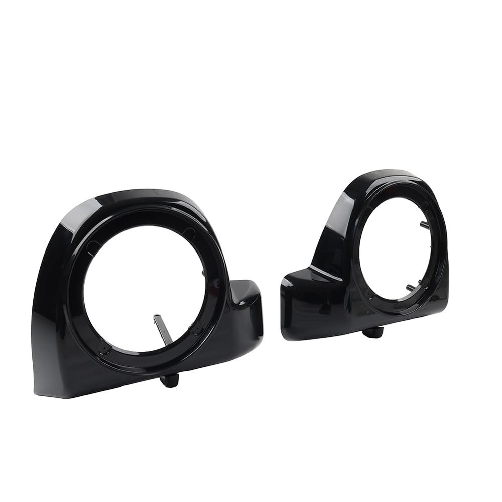 Cnswee6 2 Pcs 6.5" Speaker Boxes Pods Lower Vented Fairing ABS Unpainted Black for Harley for Touring