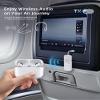 YOCOWOCO Airplane Bluetooth 5.2 Transmitter Receiver for 2 AirPods or Headphones, Wireless Audio Adapter for Plane, TV, Gym, Travel, Compatible with 3.5mm Aux Jack on Car and Home Stereo (White) view 2