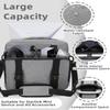 Muzale Starlink Mini Case for Starlink Mini Dish Kit Travel Carry Bag with Shoulder Straps Handle Portable Carrying Bag with Cotton Liner for Accessories Cables Grey view 2