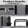 Muzale Starlink Mini Case for Starlink Mini Dish Kit Travel Carry Bag with Shoulder Straps Handle Portable Carrying Bag with Cotton Liner for Accessories Cables Grey view 4