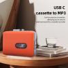 Portable Cassette Player Tape Recorder, USB C Cassette to MP3 Digital Converter with Built in Microphone and Headphone Jack, Portable Cassette Player Recorder Converter view 2