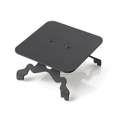YEWTUTIS Multi-Functional Metal Stand for Desktop Black Sand Effect Speaker Desktop Speaker Mount Stands Mini Plant Holder (Square)