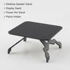 YEWTUTIS Multi-Functional Metal Stand for Desktop Black Sand Effect Speaker Desktop Speaker Mount Stands Mini Plant Holder (Square) view 3
