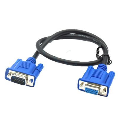 ACGTUY HD15Pin D-Sub Short Video Cable Cord Male to M/F Male Female to Female Cable 25cm 1.5M Compatible with The Computer Monitor Projector PC TV(Male-Female,1.5m)