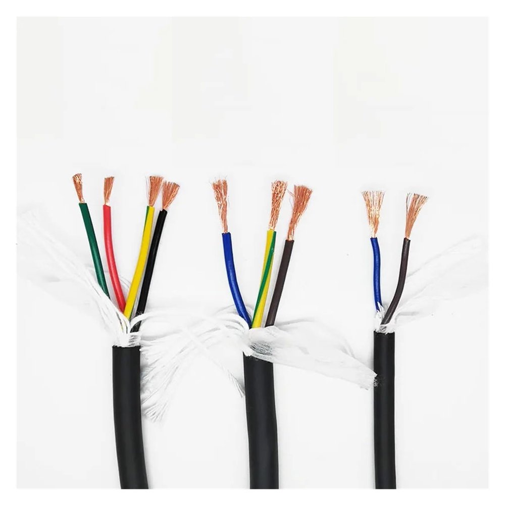 ASDJKL Communication Equipment 4Core TRVV 2/3/4/5/6/7/8Cores Drag Heat Resistant Oil Resistant Cable 22 20 18 17AWG Black PVC Copper Wire Flexible CNC Cable Wire and Cable(6Cores 1Meter,15AWG 1.5mm2)