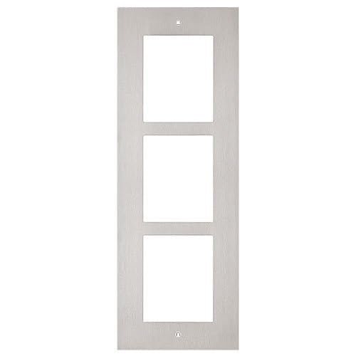 01282-001 IP Verso and LTE Verso 3-Module Frame, in Wall Flush Mount, Nickel