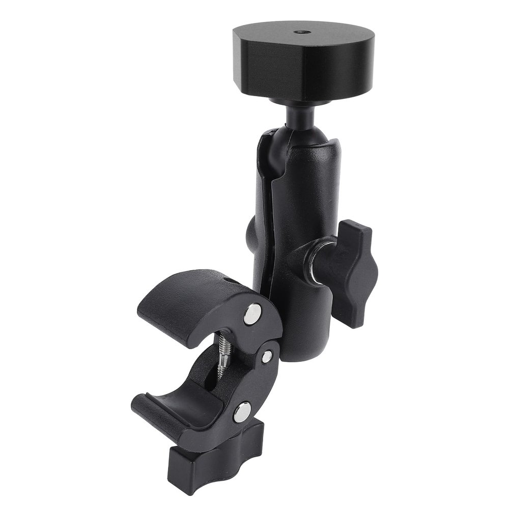 Fockety Mini RV Ladder Mount, Mini Roof Rack Mount with Adjustable Angle Pole Clamp, Portable Mini Mount for Yacht Cruise Ship, Roof, Camping Travel (Black)