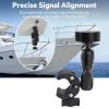 Fockety Mini RV Ladder Mount, Mini Roof Rack Mount with Adjustable Angle Pole Clamp, Portable Mini Mount for Yacht Cruise Ship, Roof, Camping Travel (Black) view 2