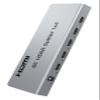 PremiumCord HDMI Splitter 1-4 Video 8K 4320p 60Hz 4K 2160p 120Hz Full HD 1080p HDMI 2.1 40Gbps HDR10 Dolby TrueHD CEC Small Metal Case Silver view 1