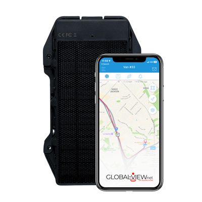 Global-View.Net Flare 2 Solar GPS Tracker - Great for fleets, Trailers, Trucks and More! Live Tracking, Geofencing and More!