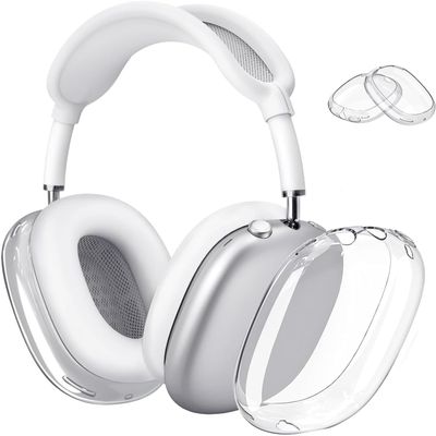 Luxe Trendz Airpods Max Case Cover for AirPods Max Headphones, Clear Soft TPU Ear Cover/Ear Pad Cover for AirPod Max (2024/2020),Transparent Accessories for Apple AirPods Max, USB-C (White Claer)