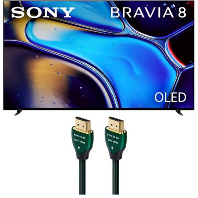 Sony K55XR80 55 Inch IMAX Enhanced Bravia OLED 4K HDR Google TV with an AudioQuest Forest HDM48FOR225 2.25M 48G 8K-10K HDMI Digital Cable (2024)