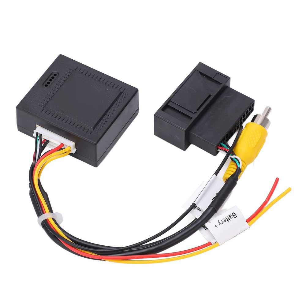 12V RGB Converter Adapter Backup Camera Parts Video Converter Box Replacement with RGB to AV Converter for RCD510 RNS510 RNS315 Mainframes 5W Working Power ABS Material