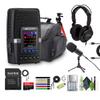 Zoom H2essential Multi-Mic 32-Bit Float Handy Recorder Bundle ZDM-1 Podcast Mic Pack + Memory Card microSDXC Extreme Pro 64GB + USB Card Reader, SD/microSD + More view 1