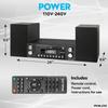Philco Executive Shelf System - All-in-One Bluetooth Home Stereo System with CD Player with 50 watts of Sound and MP3 / USB Playback (Renewed) view 4