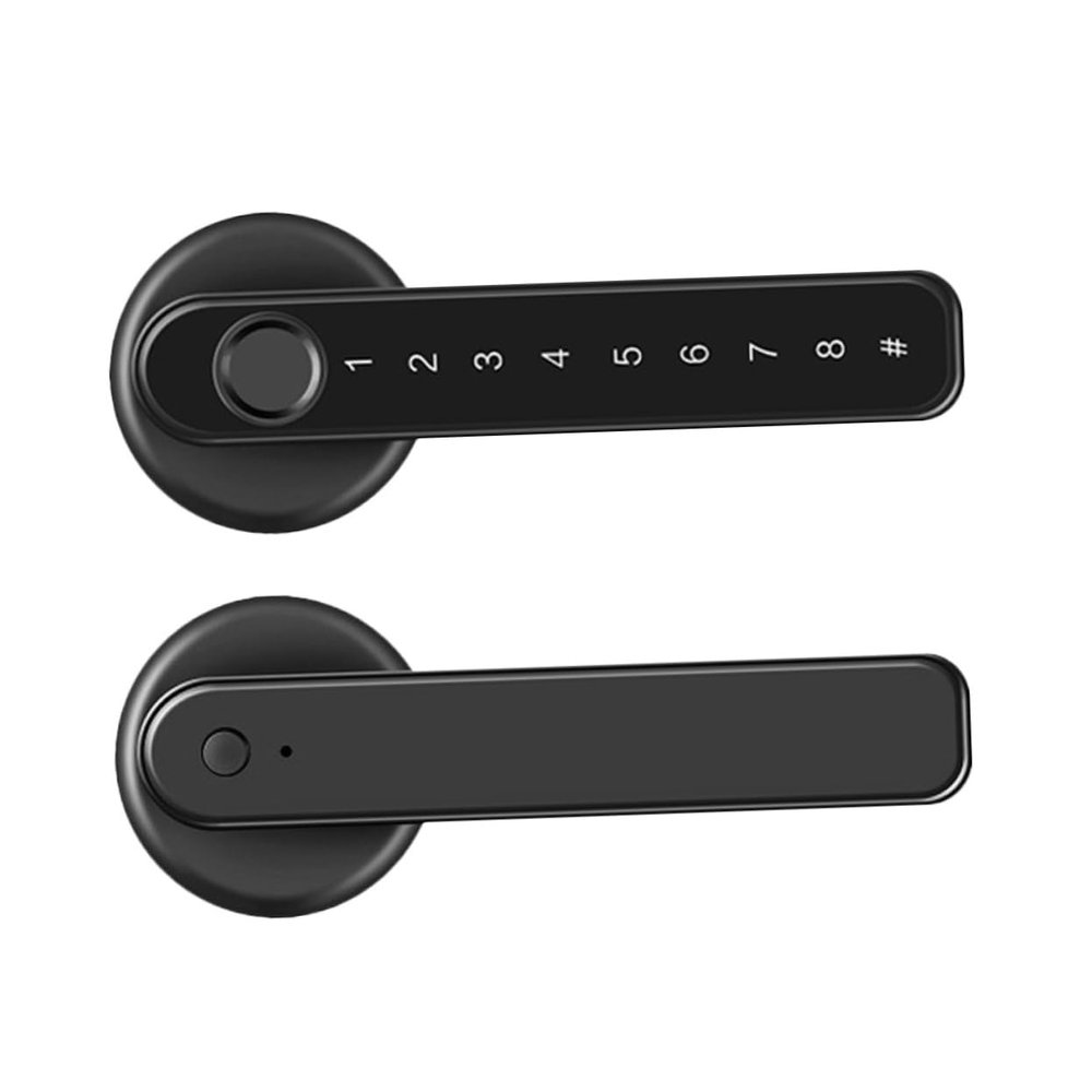 LOORGVEL Fingerprint Keyless Latch Touch Keypad Lock for Front Door Security Easy to Install