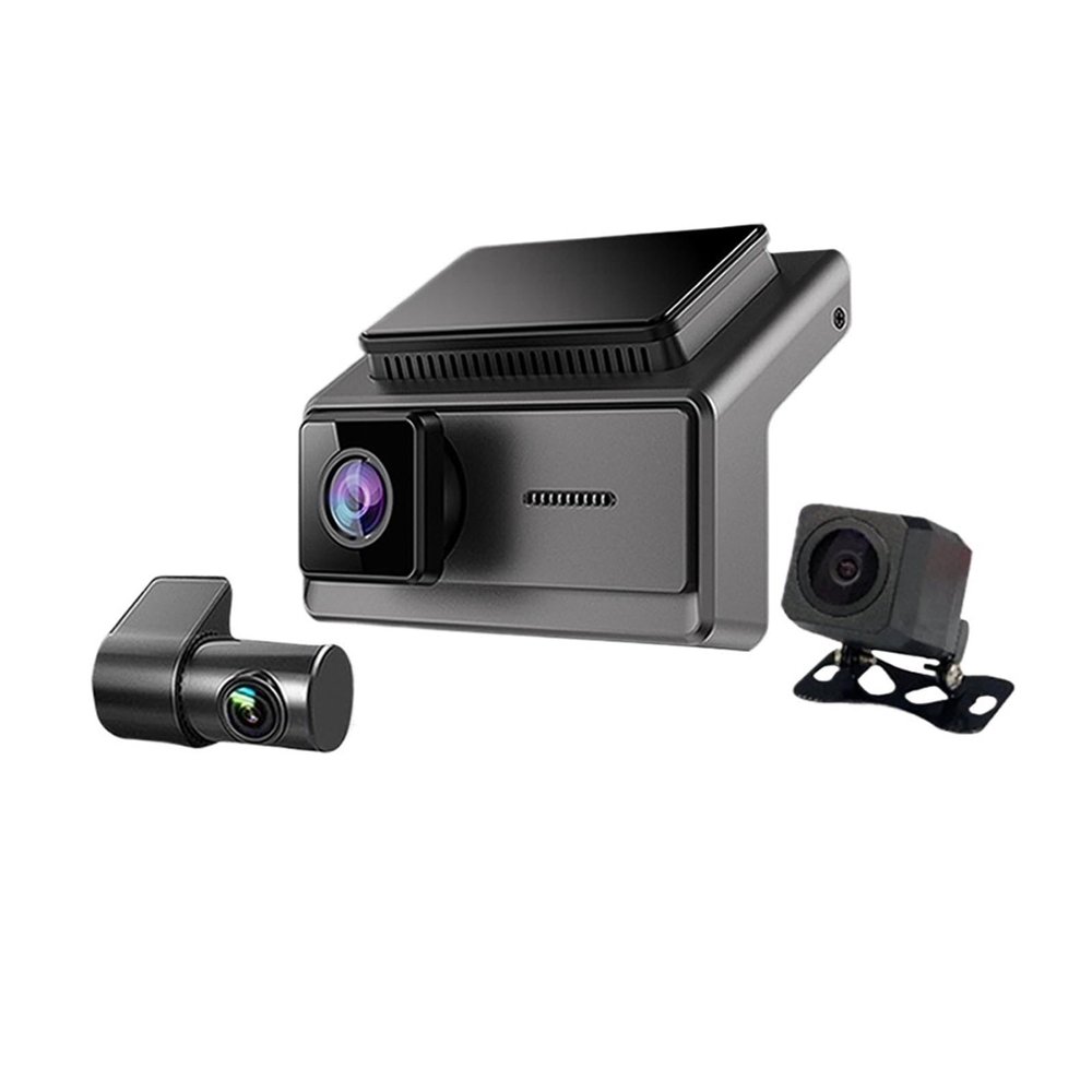 2K HD Dual Recording Dash Cam Car DVR Loop Video Recorder Auto Night View Wifi APP Smart Phone Connect Front Cabin Rear Camera(3 Camera recording)