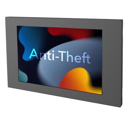 Mount-It! Lockable Tablet Wall Mount for Samsung Tab A9+, S9, S9 FE, S8, A8 Fully Enclosed Security Case, Anti-Theft Tablet Holder, VESA Compatible, Flush Wall Mount, Heavy-Duty Steel, Black