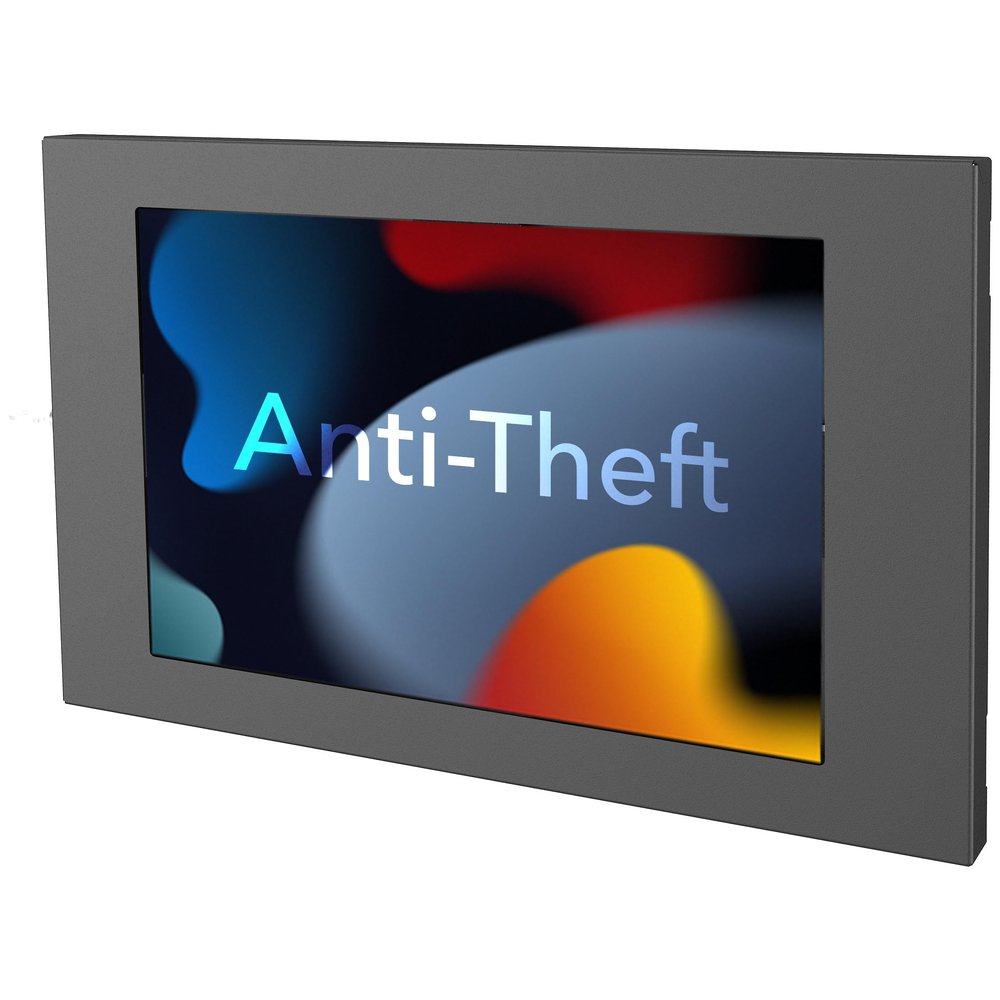 Mount-It! Lockable Tablet Wall Mount for Samsung Tab A9+, S9, S9 FE, S8, A8 Fully Enclosed Security Case, Anti-Theft Tablet Holder, VESA Compatible, Flush Wall Mount, Heavy-Duty Steel, Black