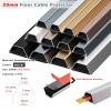 WLCGYD Aluminum Metal Surface Cable Raceway Wire Molding, Self-Adhesive Floor Cable Covers for Cords/Wire Management, Home Office Music Room Corner Cables Concealer(E,L 1.5m - w 20mm) view 2