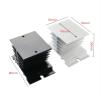 VELORE SSR Aluminum Heat Sink 25A 30A Silver Tone Solid State Relay HeatSink Radiator for Single Phase(Black Radiator) view 3