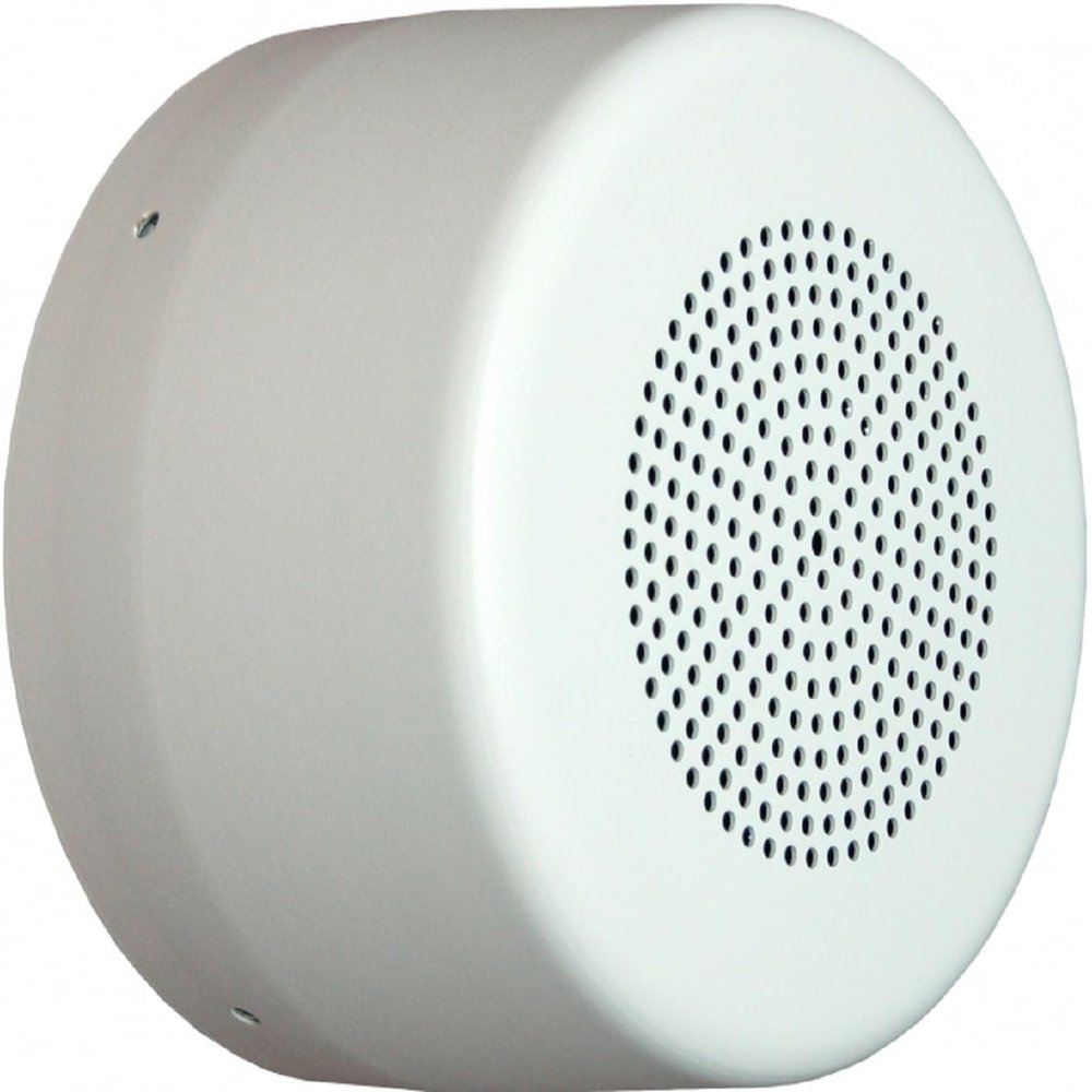 Alpha Communications IS445 Surface Mount Speaker System - Round - 45 Ohm; Sturdy Spin-Formed Steel Housing; Rugged Integral Compression Driver; 16 Watts Continuous Duty