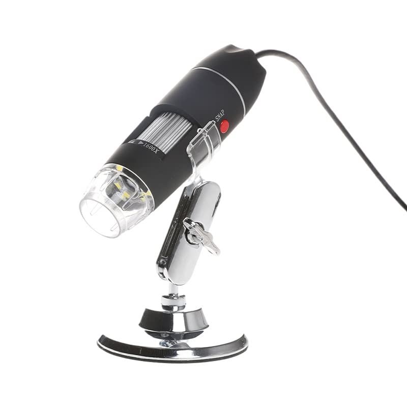 JOEBO Microscope Kit 8 LED 1600X Portable Handheld Electronic Digital Microscope, with Bracket Microscope Lens Adapters(1600X Plastic Base)