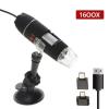 JOEBO Microscope Kit 8 LED 1600X Portable Handheld Electronic Digital Microscope, with Bracket Microscope Lens Adapters(1600X Plastic Base) view 2