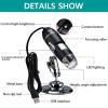JOEBO Microscope Kit 8 LED 1600X Portable Handheld Electronic Digital Microscope, with Bracket Microscope Lens Adapters(1600X Plastic Base) view 4