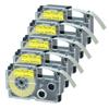 5 Pack Black Yellow Standard Labels 12mm X 8m Compatible with AR-12YW Compatible with KL-60 KL-120 KL-HD1 KL-P350W KL-430 Label Printers view 1