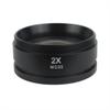 Microscope WD165 0.5X 0.7X 1.0X 2.0X Auxiliary Objects Lens Microscope Camera Lens for Trinocular Stereo Zoom Microscope Barlow Glass Lens(2.0X) view 1