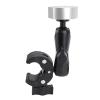 Adjustable Clamp Mount for Mini Satellite, Dual Ball Head, Clamp for Rvs, Motorcycles, Car Racks, Yachts, Rooftops, Aluminum Alloy (Silver) view 2