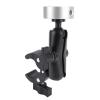 Adjustable Clamp Mount for Mini Satellite, Dual Ball Head, Clamp for Rvs, Motorcycles, Car Racks, Yachts, Rooftops, Aluminum Alloy (Silver) view 4
