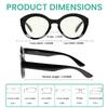 Eyekepper 12 Pack Blue Light Blocking Eyeglasses Round Computer for Women +0.00 view 3
