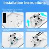 360 Degree Rotatable, Mini Rectangular Satellite Roof Mount, Tilt Adjustable Mounting Kit with Stainless Steel No Drill Installation view 2