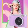 48MP Digital Camera, 1080P 16x Zoom Selfie Camera for Travel, 2.4 Inch Screen Compact Small Camera, Retro Vlogging Camera with Wrist Strap for Boys Girls Kids Daily Use (Purple) view 4