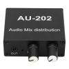 Baxnore AU 202 Audio Amplifier, Aluminum Alloy 2 Input 2 Output, 3.5mm Jack Plug Play Stereo Audio Mixer for TV and Mobile Phone view 1