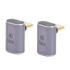 Bognajin 2Pcs 90 Degree USB C Adapter, Right Angle Type C Male to Female Connector, 40Gbps Fast Charging and Transmission, Supports 8K Resolution, Aluminum Alloy Shell, Elbow Design view 1