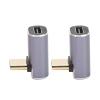 Bognajin 2Pcs 90 Degree USB C Adapter, Right Angle Type C Male to Female Connector, 40Gbps Fast Charging and Transmission, Supports 8K Resolution, Aluminum Alloy Shell, Elbow Design view 2