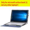 Detachable Laptop Case for Microsoft Surface Book 3 2 1 [Not Other Models] Tablet PC Cover Notebook Sleeve Computer Bag with Stand (Grey with Stand, 15) view 2