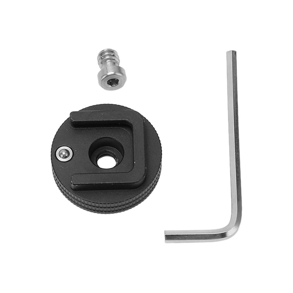 1/4in Cold Shoe Mount A with Wre - Aluminum Oy Cold Shoe Mount A for Camera and Accessories