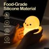 ATSUI Happy Penguin Night Light, LED Squishy Novelty Animal Lamp, Food Grade Silicone, 2 Level Dimmable, Nursery Nightlight for Desk Decor, Funny Gifts Stuff for Boys Girls Baby, White Elephant Gifts view 3