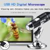 Lab Microscope Accessories 1600X 1000X USB Microscope Handheld Portable Microscope USB Interface(3 in 1 Metal Bracket,1000X) view 3