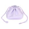 Acouto Portable PU Leather Camera Drawst Pouch Bag with Shoulder St for Travel and Photography - Ple (Purple) view 3
