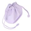 Acouto Portable PU Leather Camera Drawst Pouch Bag with Shoulder St for Travel and Photography - Ple (Purple) view 4