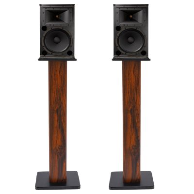 34" Floor Standing Speaker Stands Pair, Speaker Stands for Small Bookshelf Speakers & Satellite Speakers with 4 Cable Ties, Holds up to 66lbs, 2 Pack Universal Speaker Floor Stands