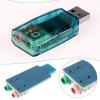 eMagTech 2pcs CM108 USB Sound Card Chip Drive Free Sound Card Convenient Stereo External Crystal Sound Card for Laptop Computer 49x19x8mm view 3