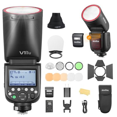 Godox V1 Pro S Flash for Sony, Godox V1 Pro-S with AK-R1 Diffuser Kit